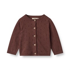 Wheat Knit Cardigan Maia - Aubergine